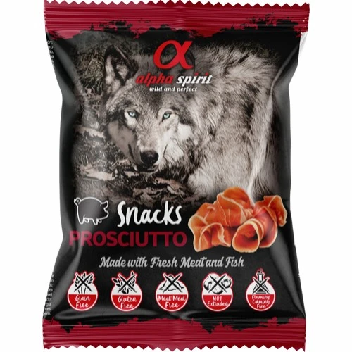 Alpha Spirit Prosciutto Snack skinke 60 g - naturlige bløde godbidder